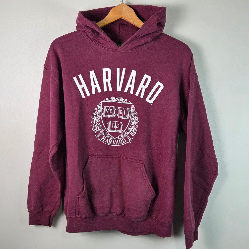 Ivysport Harvard Hoodie Unisex Medium Burgundy Good Ivy League Collegiate Sweat